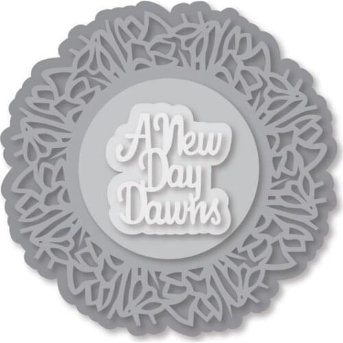 Hemere 5pc Lace round Words Metal Cutting Dies New Craft Embossing Knife mold Scrapbooking for DIY Greeting Card Making Die Cuts