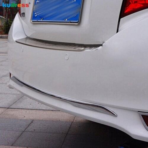 For Toyota Vios Yaris 4dr Sedan 2013 2014 ABS Chrome Rear Trunk Lid Cover Trim Tail Door Gate Decoration Strip Car Accessories
