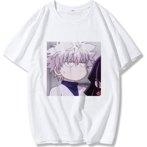 Kawaii Anime Hunter X Hunter Killua Zoldyck Oversized Funny T Shirts Summer Clothes For Women Short Sleeve Round Neck Slim Tops