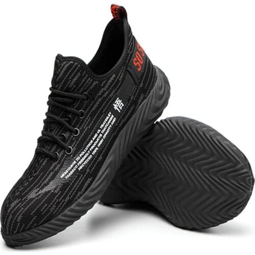 35-46 Unisex Sneakers Mesh Breathable Steel Toe Cap Work Safety Shoes women Casual Shoes Fashion Lightweight Protective Boots