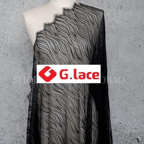 GLace 3M/Lot 1.5M wide Wavy Eyelash Lace Fabric Dress Dress Underwear Nightdress Bottoming Shirt Cloth TX553