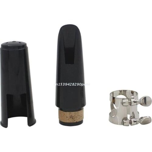 Clarinet Mouthpiece Kit with Ligature,one Reed and Plastic Cap~black Dropship