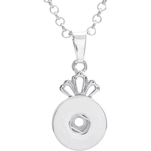 Hot sale XL0092 Simple DIY beauty snap Pendant Necklace fit 18mm beauty snap buttons fashion snaps jewelrys women