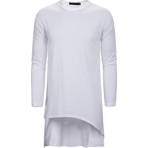 Irregular Longline T Shirt Men 2022 Brand Hip Hop Streetwear Casual Tee Shirt Homme Vintage Gothic Steampunk T-shirt Men XXL