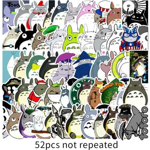 10/50PCS Anime Kawaii Totoro Cartoon Stickers Skateboard Fridge Guitar Laptop Motorcycle Travel Luggage Waterproof Stickers