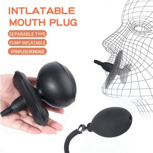 New Roleplay BDSM Sex Toys For Couple Inflatable Mouth Gag Restraint Slave Bondage Open Mouth Ball Stopper Adult Games Sex shop