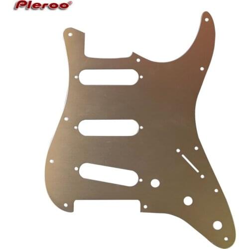 Pleroo Quality guitar parts 1pc 1.75mm Aluminum material ST guitar pickguard fit for SSS Guitar pickguard