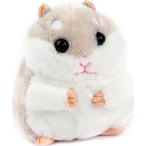 Cute Cartoon doll hamster Keychain Doll Pendant Bag Backpack Pendant Keychain Gifts for Boys and Girls Brown Gray Pink