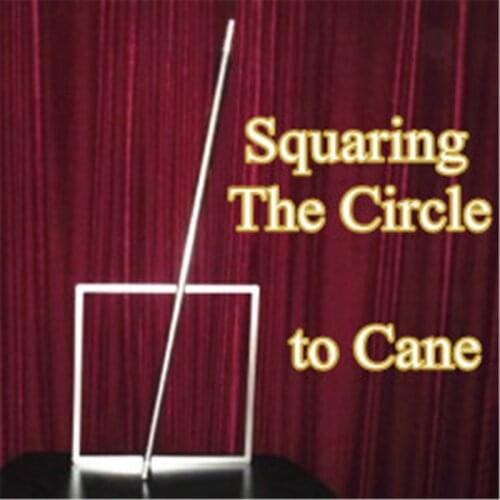 Squaring The Circle To Cane (Silver / Multicolor, Stainless Steel) Magic Tricks Stage Illusion Props Gimmick Accessories