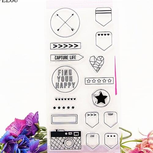 PANFELOU Arrow star circle Transparent Silicone Clear Stamp/Seal for DIY scrapbooking/photo album Decorative sheets