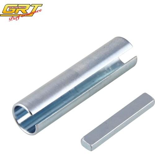 Silver 5/8" x 3/4" x 3" Inch Shaft Adapter Pulley Bore Reducer Sleeve Bushing Sheave & Key for Universal Car