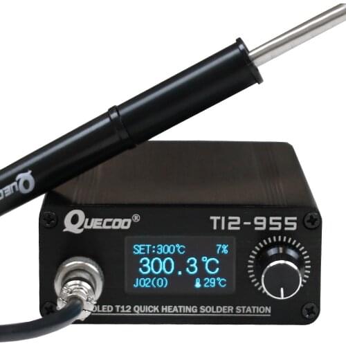 STM32 V2.1 T12-955 Soldering Station Electronic Soldering iron OLED Digital station T12 solder iron tip with T12-P9 black handle