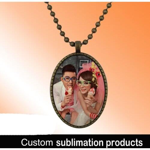 Sublimation necklace pendant Thermal transfer Blank tags consumables M25 can provide picture custom design wholesale