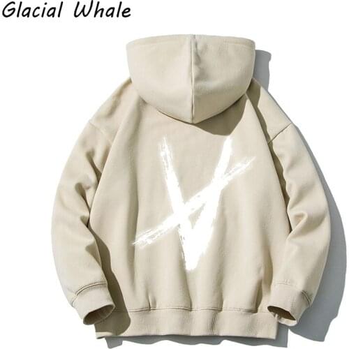 GlacialWhale Oversized Mens Hoodies Men Hip Hop Anime Harajuku Japanese Streetwear Khaki Hoodie Men Sweatshirts Sweatshirt Male