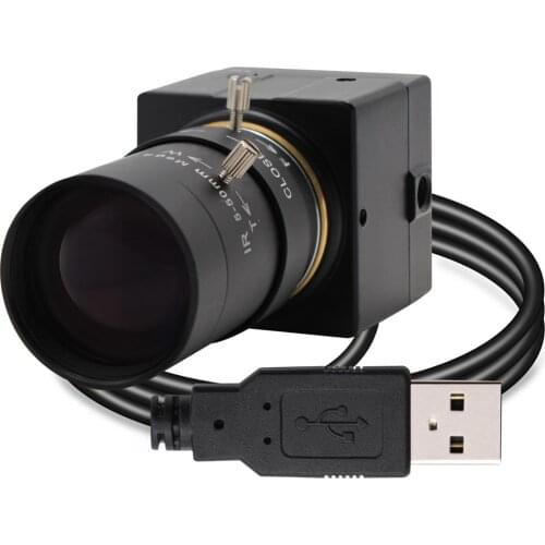 5MP USB Camera CMOS OV5640 MJPEG YUY2 CCTV Surveillance Manual Zoom Varifocal CS Lens USB Webcam Camera for PC Computer Laptop
