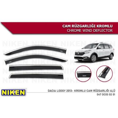 Dacia Lodgy Wind Deflector Chrome Rain Window Visors 2013 2014 2015 2016 2017 2018 2019 2020 2 pcs and 4 pcs Car Auto Accessory