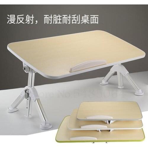 Bed High Bed Small Table Bedroom Laptop Rack Folding Adjustable Table Board Lazy Table Student Can Be Placed On The Upper
