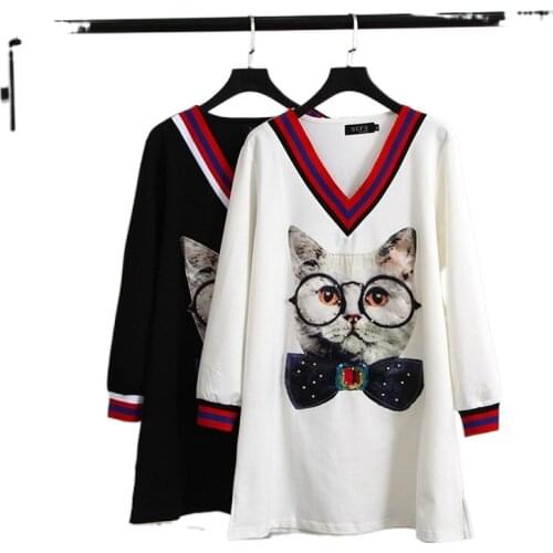 XXXXL Korea White T shirt Women Clothes V-Neck Autumn Winter Long Sleeve Cotton 2021 TShirt Tops Casual Black Tee Shirt Femme