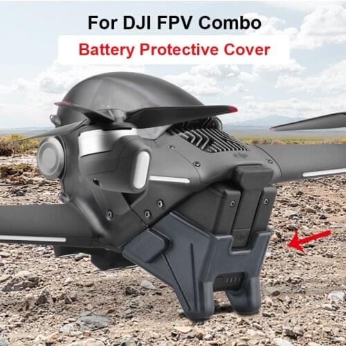 2-IN-1 Battery Protector Cover Height Extender Soft Glue Landing Gear for DJI FPV Combo Drone Battery Scratch-Resitant Accessory