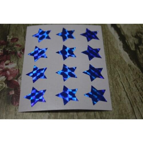 1.9cm Mini Blue Holographic Star Stickers