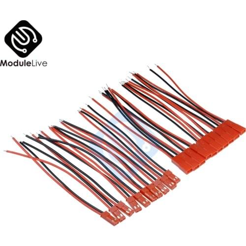 10 Pairs 20pcs 10cm 100mm Male Female Connector JST Plug Cable For RC BEC Battery Helicopter DIY FPV Drone Quadcopter