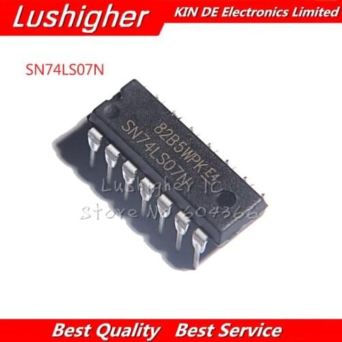 10PCS SN74LS07N SN74LS07 DIP 74LS07N 74LS07