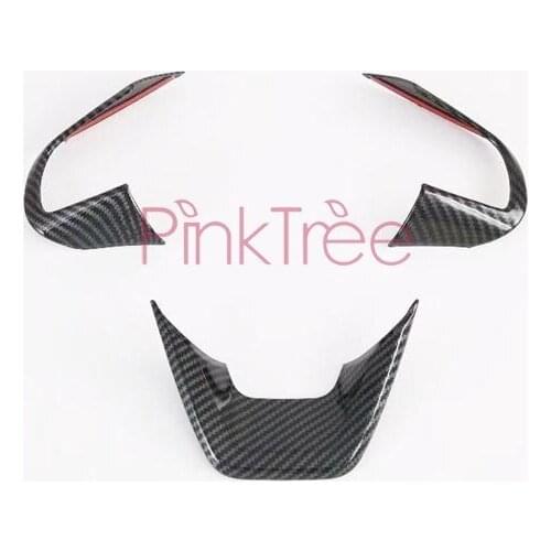 2020 2021 Carbon Fiber Color Steering Wheel Protective Cover Trim Sticker For Hyundai Cantus Creta ix25 Car Styling Accessories
