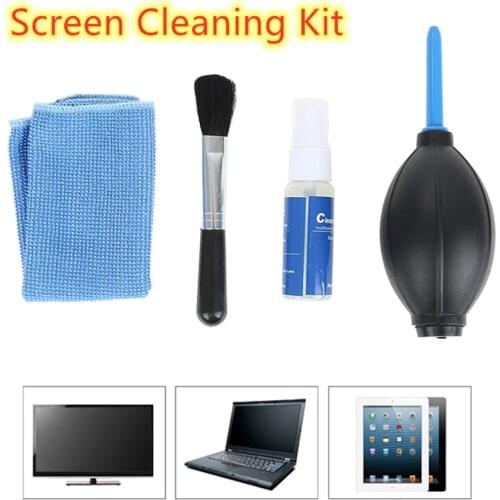 4 In 1 Laptop Computer Camera LCD LED Monitor TV Cleaner Plasma Screen Cleaning Cloth Brush Kits For TV Tablet Phone Dropship