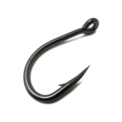50pcs 9260 Black Offset Sharp Fishing Hooks High Carbon Steel Faultless OShaughnessy Fish Hook