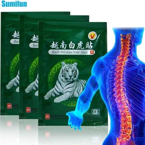 8pcs Vietnam White Tiger Balm Joint Aches Pain Patch Rheumatism Arthritis Sticker Chinese Medical Plaster Health Care
