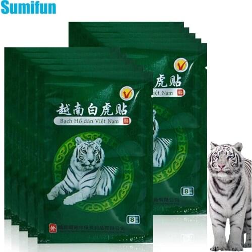 80pcs Vietnam White Tiger Balm Pain Patches Body Neck Massager Meridians Stress Relief Arthritis Capsicum Plasters Health Care