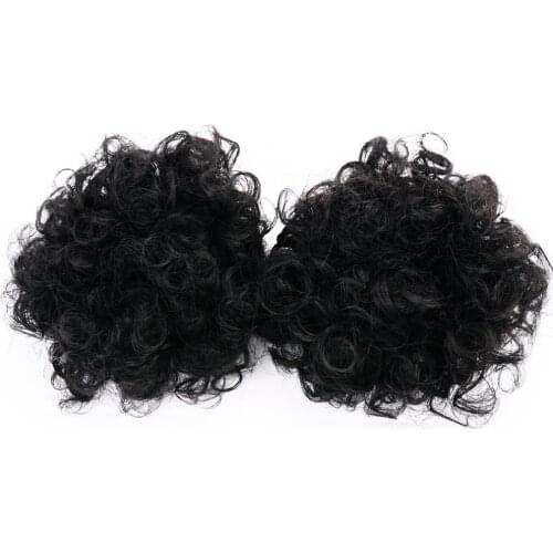 Hair Accessories Afro Puff Synthetic Kinky Curly Hair Bun Chignon Hairpiece For Women Drawstring Ponytail Clip in Hair Extension