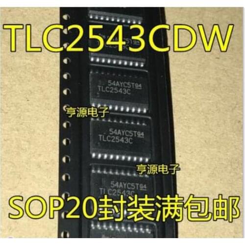 Free shipping 10PCS TLC2543CDWRG4 TLC2543CDW TLC2543C SOP-20