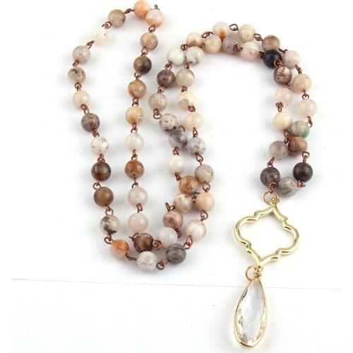 Free Shipping Fashion Druzy Beads Pendant Necklace