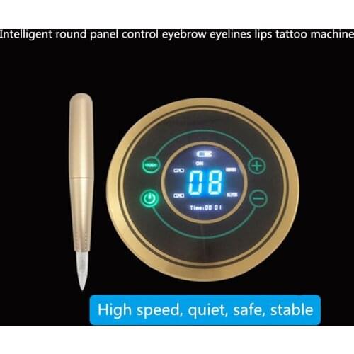 Free Shipping A High-Quality Tattoo Eyebrow Eyelines Lips Multi-Function Circular Panel Control Tattoo Machine
