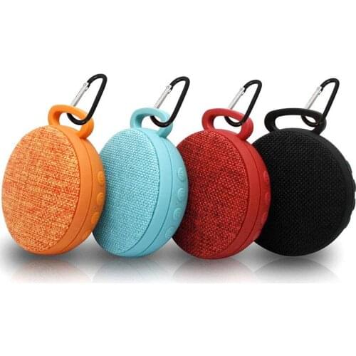 Wireless Bluetooth Speaker Circular Fabric Portable Hook Subwoofer Boom Box Handfree Call Music Stereo Audio Speakers