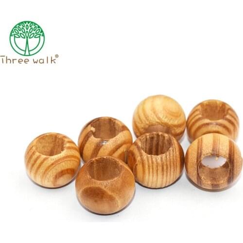 20pcs big hole Natural Flat Large round Wooden Wheel Beads Fit Jewelry DIY Pine Wood 20mm