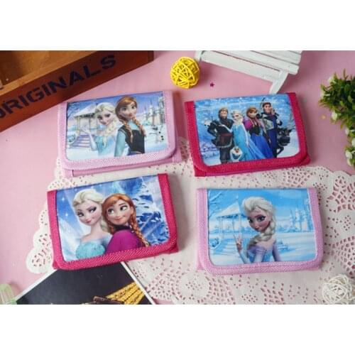Disney frozen children cartoon short cute wallets toy handbags primary school gift coin purses princess boys car hand bags