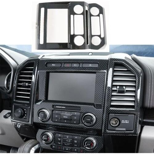 For Ford F150 2017 2018 2019 2020 Chrome Interior Decoration Central Gear Car Door Panel Stickers Car Styling Accessories