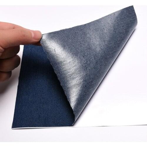Denim Patches DIY Iron On Denim Elbow Patches Repair Pants For Jean Clothing And Jean Pants Self-adhesive Apparel Sewing Fabric