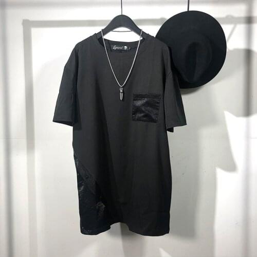 Owen seak Men T Shirt Mens Clothing Hip Hop Tops Tees High Street Summer Japanese Male Solid OverSized Outer wear T Shirt