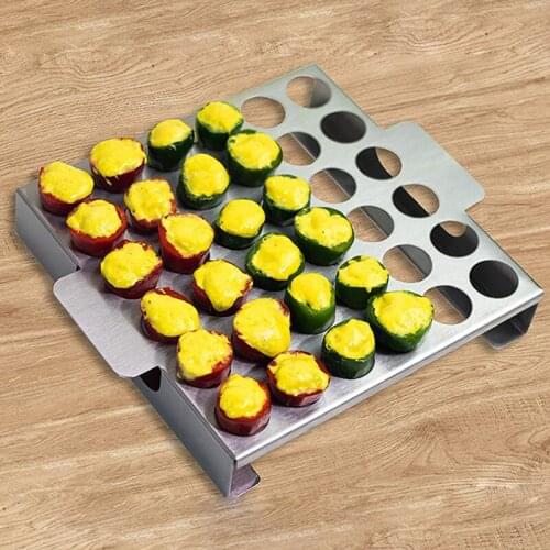 Stainless Steel 36-hole Chili Grill Grilled Chicken Legs Barbecue For Kitchen Accessories Outdoor Picnic Place BBQ Tools Sets