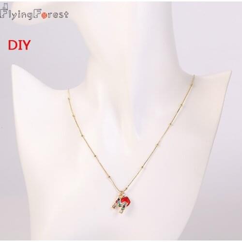 Letter Crystal Lucky Stone Angel Necklace Women Jewelry DIY Couple Gift Necklace Jewelry For Women Accessories Girlfriend Gift
