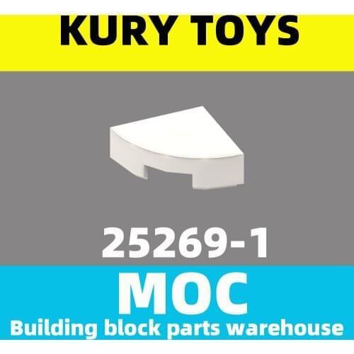 Kury Toys DIY MOC For 25269 100pcs Building block parts For Tile, Round 1 x 1 Quarter For toy brick