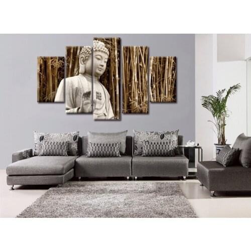 2017 NEW framed 5 Panels Canvas Print Painting Wall Art for Wall Picture Home Decor Artwork The Buddha series WY-6