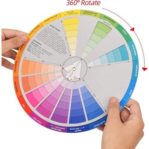 2021 New Tattoo Color Wheel Mixing Board Circular for Permanent Makeup Chromatic Guide Paper Card