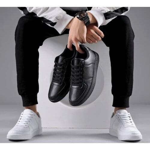 Autumn and winter 2021 new fashion trend all-match white casual shoes large size foreign trade flat-heeled personality mens sne