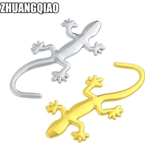 New 3D Metal Gecko Lizard Styling Stickers For Auto Car Motorcycle ATV Logo Emblem Badge Automobiles Parts