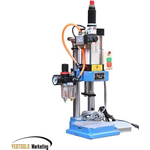 Pneumatic Punching Machine Hand Press Machine Adjustable Force 200KG Pneumatic Puncher 110V/220V Single Column