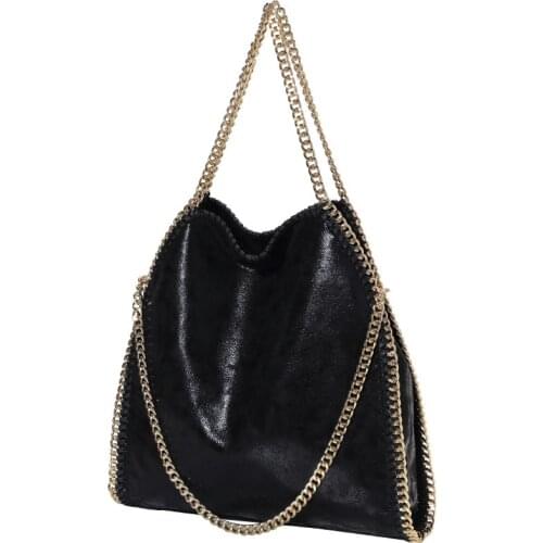 Foldable Three Chain Large Shoulder Work imitate Bags for Women 2021 Tote Messenger Bag Lady Luxury Handbags